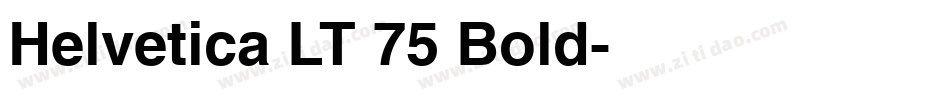 Helvetica LT 75 Bold字体转换
